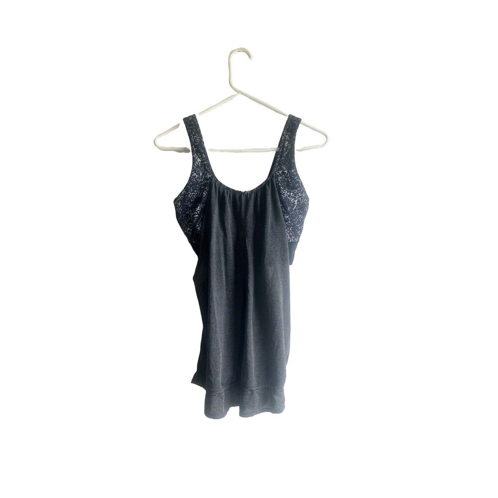 Lululemon Double Layer Athletic Tank - Built-In Shelf Bra Performance Grey Sz 6